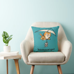 Coussin Chat de dessin animé mignon Pun Design