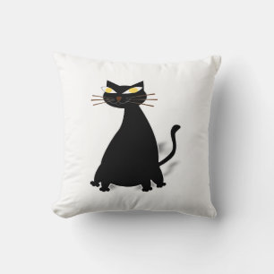 Coussin Chat de graisse noir