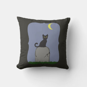 Coussin Chat d'Halloween éffrayant