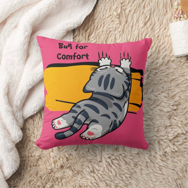 Coussin Chat Drôle, Chat Gras, Scénario Drôle, Tendance Mo (Couverture)