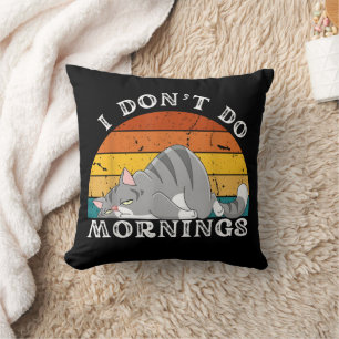 Coussin Chat Drôle de Sommeil Je ne Fait pas le Matin Homm