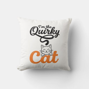 Coussin Chat drôle Gravure vintage Dessin amateur de chats