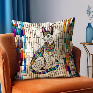 Coussin Chat égyptien - Art Mosaïque