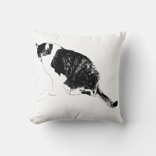 Coussin Chat élégant : le contour élève les intérieurs de