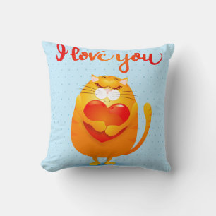 Coussin Chat en amour