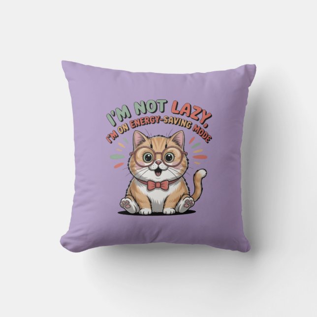 Coussin Chat en mode d'économie d'énergie (Recto)