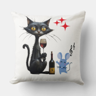 Coussin Chat et souris Whimsical - Une touche de plaisir u