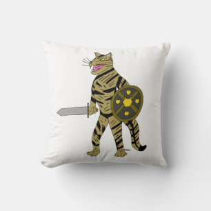 Coussin Chat guerrier