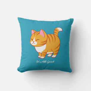 Coussin Chat heureux personnalisé 