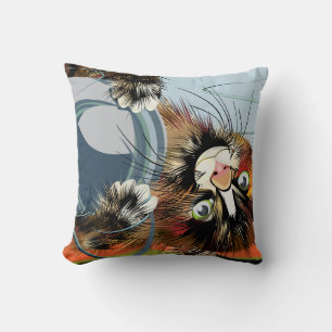 Coussin Chat Jouer avec du fil