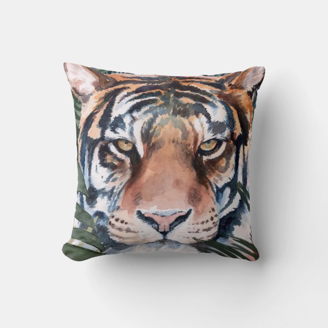 Coussin Chat Jungle - Tigre (Recto)