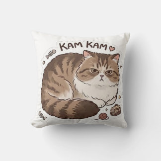 Coussin Chat Kam Kam Moche et Poilu