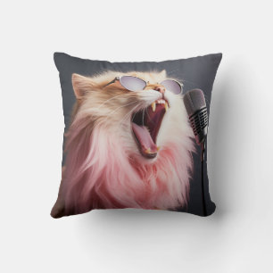 Coussin Chat Kitty Rose