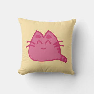 Coussin Chat Kitty Rose souriant