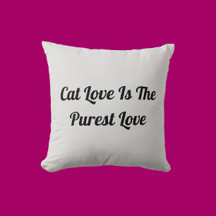 Coussin Chat Love Purest Personnalisez mignon Funny Grey c