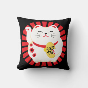 Coussin Chat Lucky Bonne Fortune