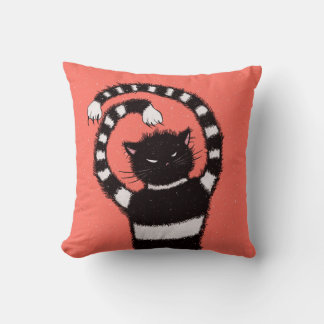 Coussin Chat malin bizarre