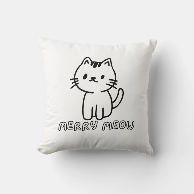 Coussin Chat Merry Meow  (Recto)