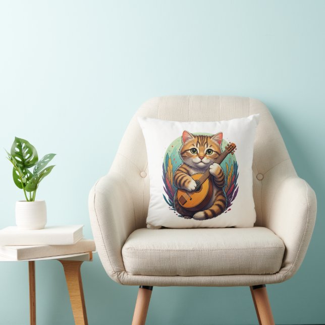 Coussin chat mignon (Chaise)