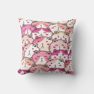 Coussin Chat Motif Drôle Animaux de compagnie colorés