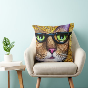 Coussin Chat nerd