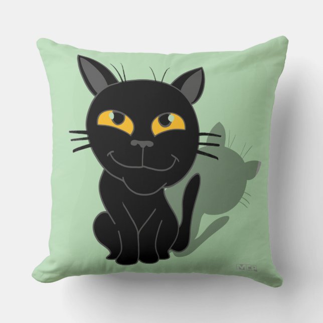 Coussin Chat noir (Recto)