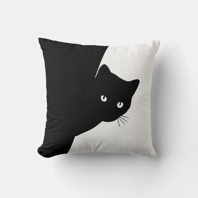 Coussin Chat noir (Recto)