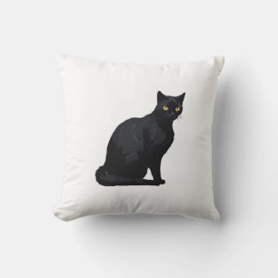 Coussin chat noir