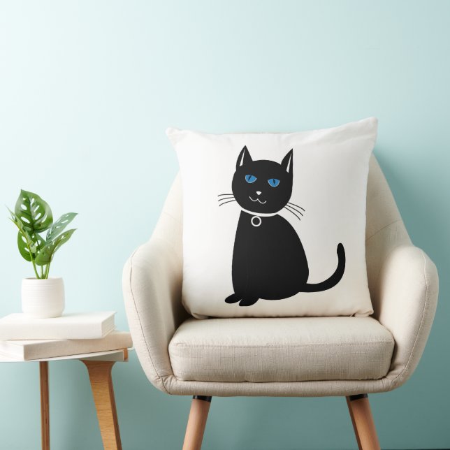 Coussin Chat noir (Chaise)