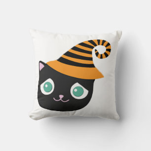 Coussin Chat noir aux yeux tristes et Casquette lunatique