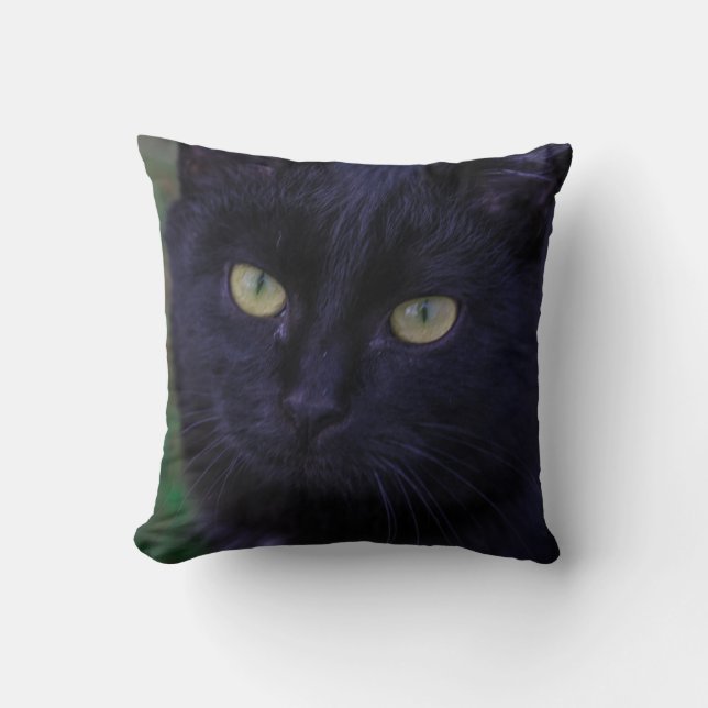 Coussin Chat Noir Chat Chat Chat Cute Yellow Yellow Yellow (Recto)