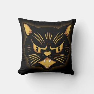 Coussin Chat noir Décor Halloween Éffrayant