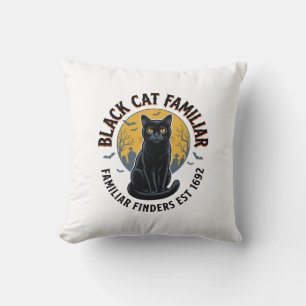 Coussin Chat Noir Familier Design de Sauvetage Halloween V