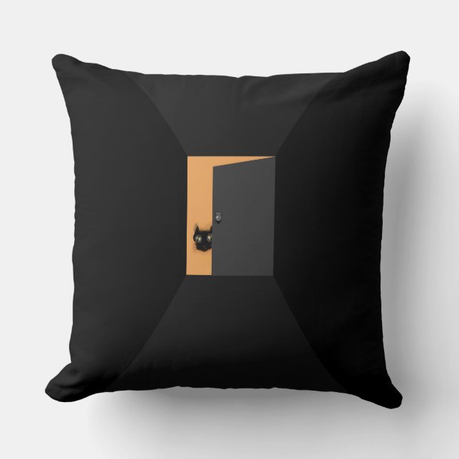 Coussin Chat noir Halloween (Recto)