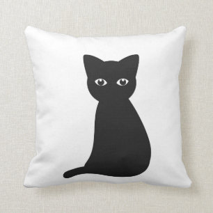 Coussin Chat noir mignon