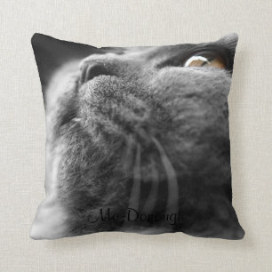 Coussin Chat persan gris