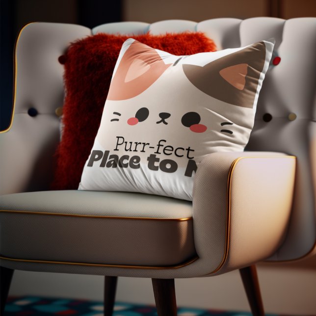 Coussin Chat personnalisable Endroit Parfait pour Faire la (Créateur téléchargé)