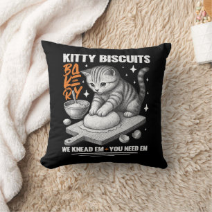 Coussin Chat Pétrissant Boulanger Kitty Biscuits Nous Pétr