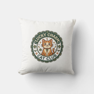 Coussin Chat porte-bonheur POD Art Vector - Chat porte-bon