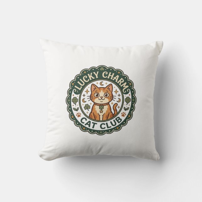 Coussin Chat porte-bonheur POD Art Vector - Chat porte-bon (Recto)