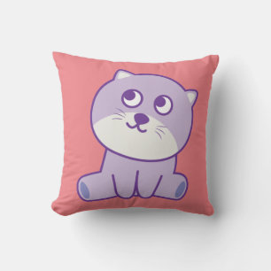 Coussin chat regardant le ciel