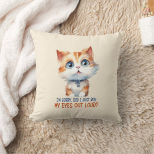 Coussin Chat Sarcastique Et Cute (2)
