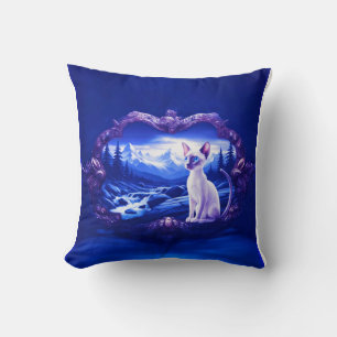 Coussin Chat Siamois En Cadre Pittoresque