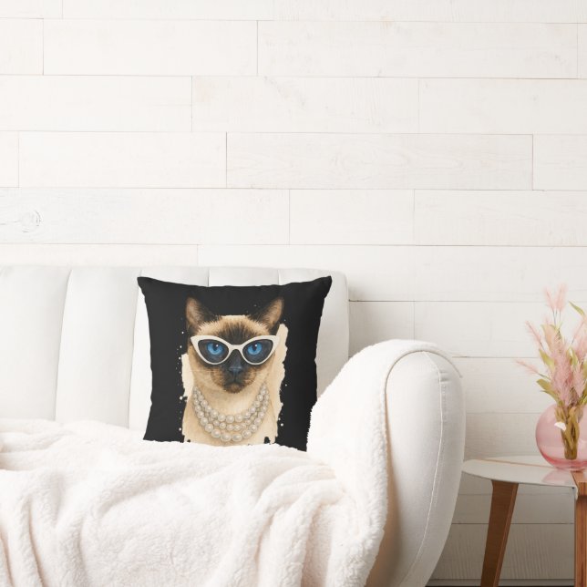 Coussin Chat siamois pour Amoureux de les chats (Canapé)