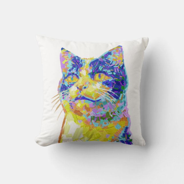 Coussin Chat sous le soleil (Recto)