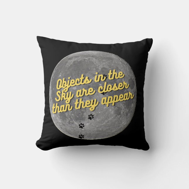 Coussin Chat sur la Lune (Recto)