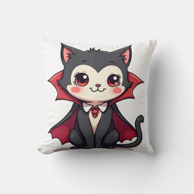 Coussin Chat Vampire - T-shirt pour animaux de compagnie H (Recto)
