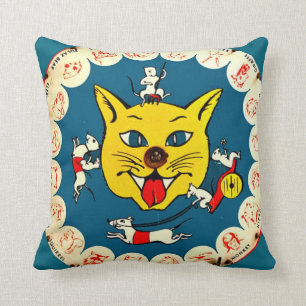 Coussin Chat vintage du jeu w/big de Kitty de jouet sur la