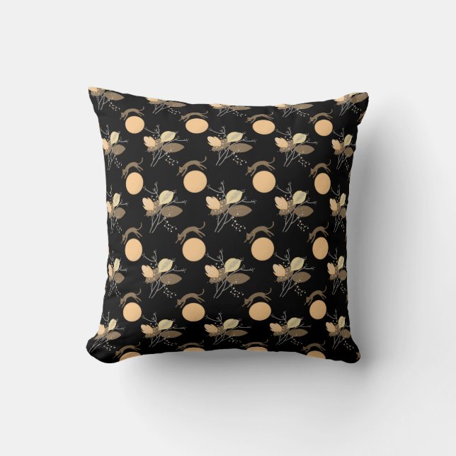 Coussin Chat volant au-dessus de la lune Jeu d'oreiller (Recto)