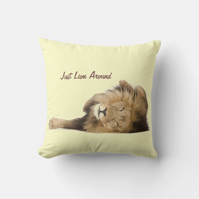 Coussin Chat vraiment grand juste "lion" autour (Recto)